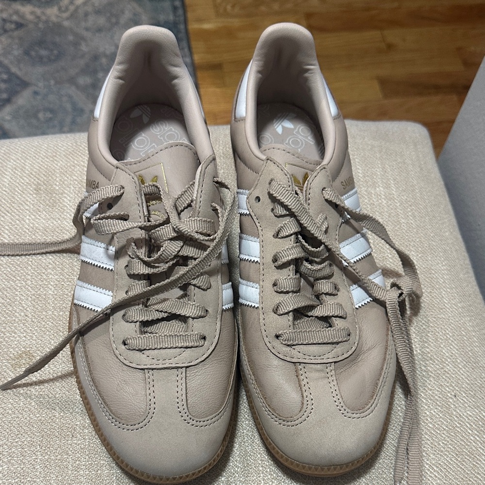 Adidas Womens beige Samba Sneakers